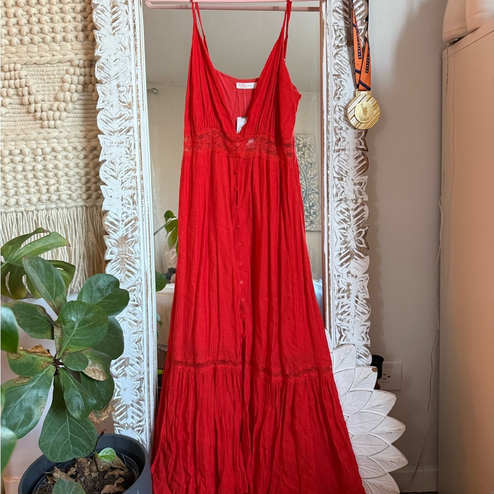 Lush Vibrant Red Maxi Dress